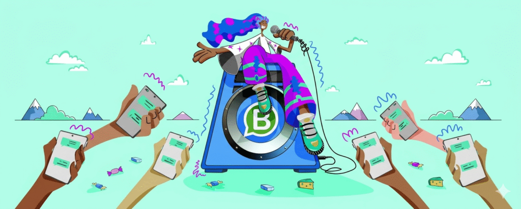 Whatsapp Marketing Bulk messaging illustration